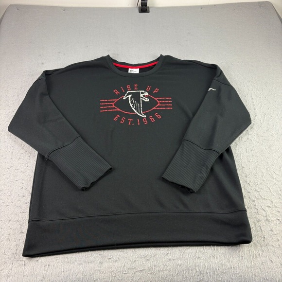 Nike Tops - Atlanta Falcons Nike Sweatshirt Womens XL Black Dri Fit Pullover Relaxed Fit NFL